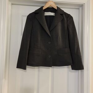 Charles Nolan New York Fitted Black wool Blazer size 6
